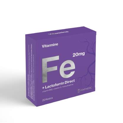 Gvožđe 20 mg + lactoferin direkt 20 kesica