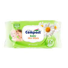 Compact baby vlažne maramice sa kamilicom 72 komada