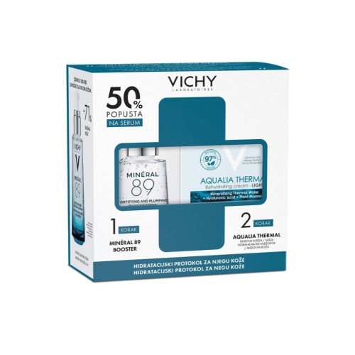 Vichy paket Mineral 89 booster 50 ml + Vichy Aqualia Thermal light krema 50 ml