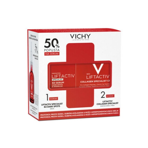 Vichy paket Liftactiv B3 dark spots serum 30 ml + Liftactiv Collagen dnevna njega 50 ml