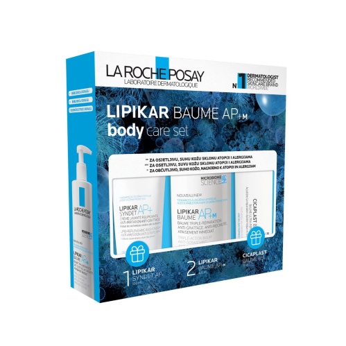 La Roche Posay set Lipikar syndet AP+ 100 ml + Lipikar baume AP+M 400 ml + Cicaplast baume B5+ 15 ml