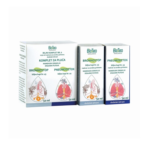 BioTeo biljni komplet br. 6 za pluća 2x50 ml