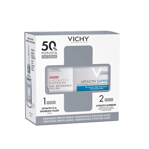 Vichy paket Liftactiv supreme H.A. epidermic filer serum 30 ml + dnevna krema za normalnu do mješovitu kožu 50 ml