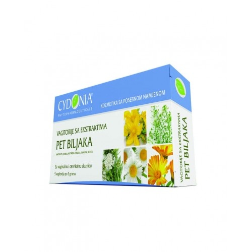 Vagitorije sa ekstraktom 5 biljaka 5 komada