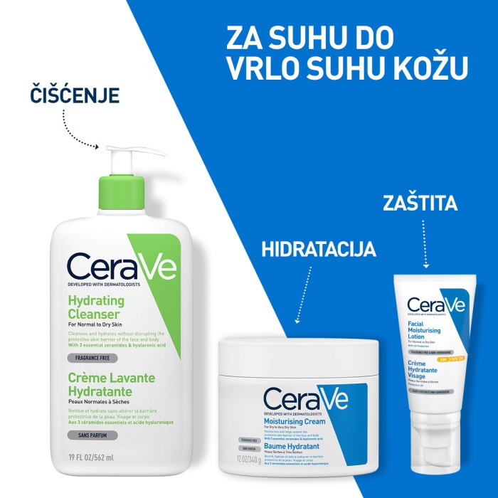CeraVe Hidratantna krema za suhu do vrlo suhu kožu 340 g