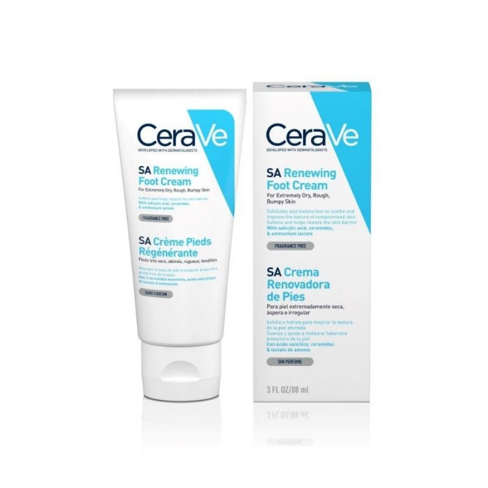 CeraVe SA obnavljajuća krema za stopala za ekstremno suhu grubu neravnu kožu 88 ml