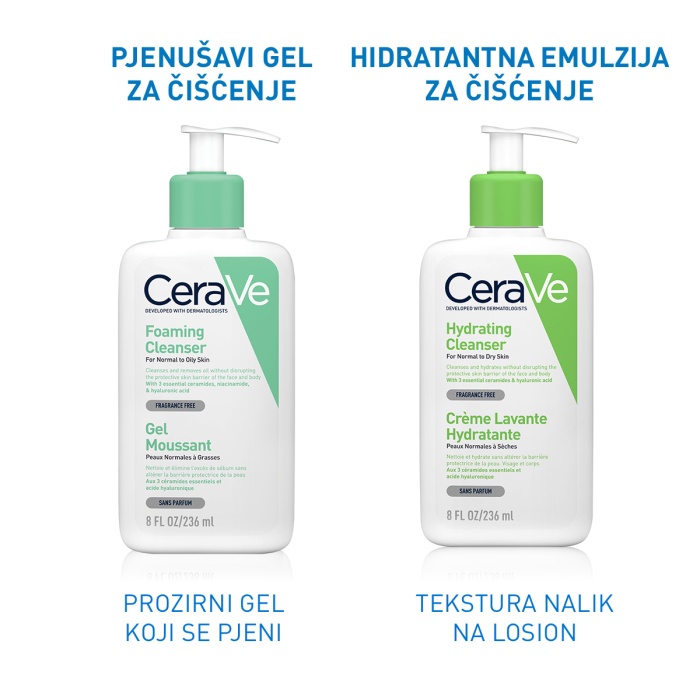 CeraVe Pjenušavi gel za čišćenje za normalnu do masnu kožu 236 ml