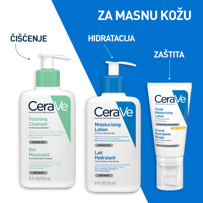 CeraVe Pjenušavi gel za čišćenje za normalnu do masnu kožu 236 ml