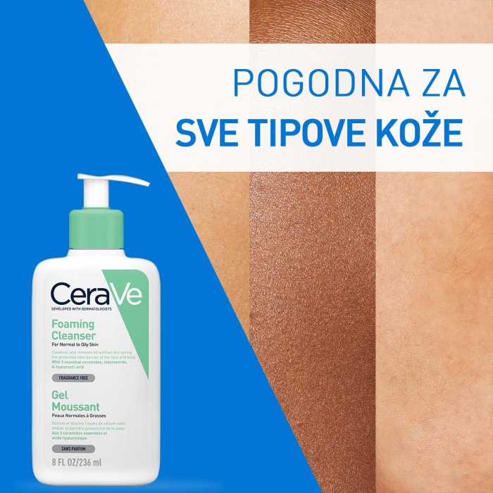 CeraVe Pjenušavi gel za čišćenje za normalnu do masnu kožu 236 ml