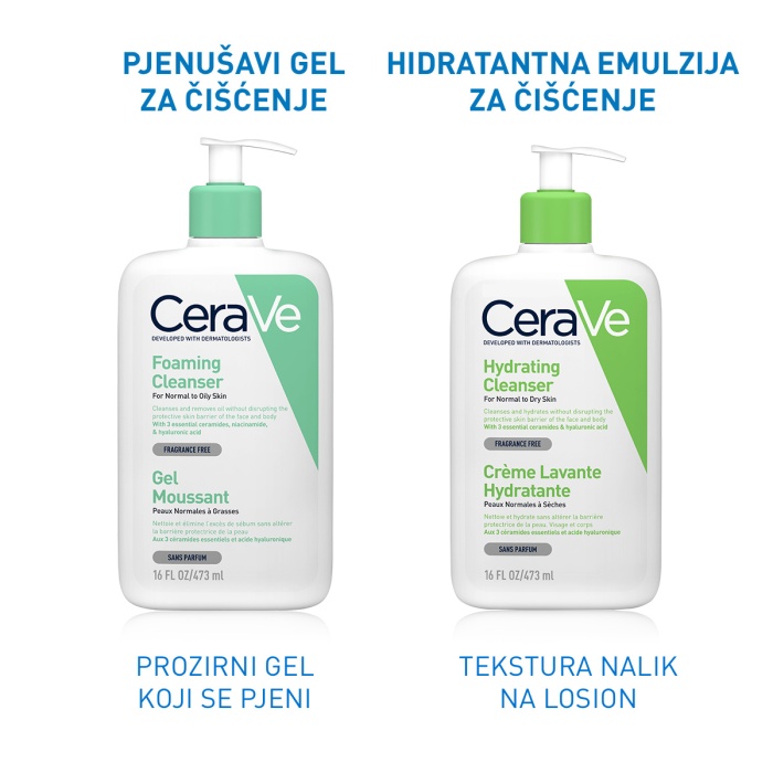 CeraVe Pjenušavi gel za čišćenje za normalnu do masnu kožu 473 ml