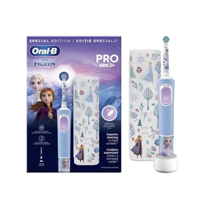 Oral B električna četkica D103 Vitality Frozen + travel case