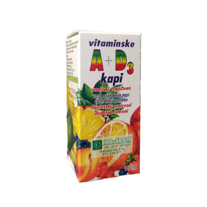 Iva Farm Vitamin A+D3 kapi 10 ml