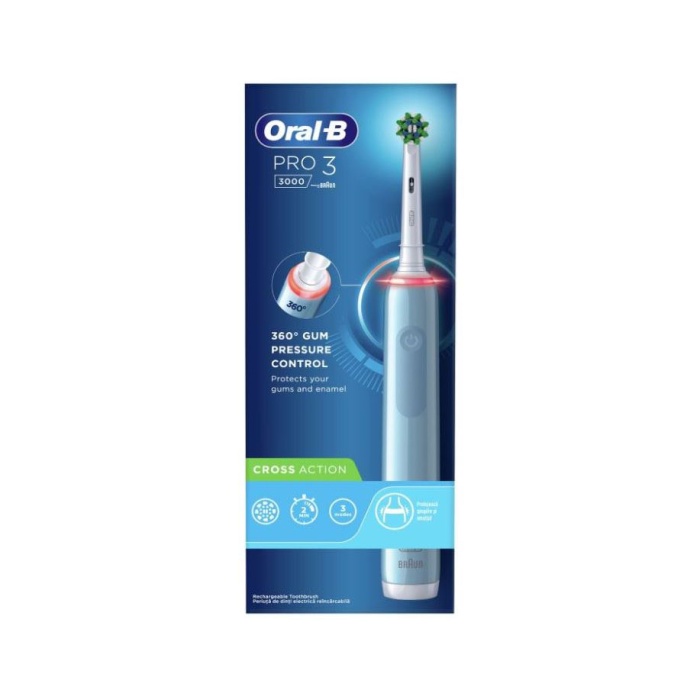 Oral B Električna četkica za zube Pro 3 3000 Cross Action