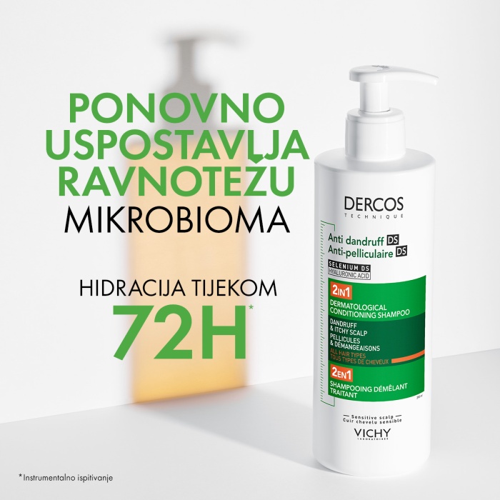 VICHY Dercos Šampon protiv peruti DS 2u1: Dermokozmetički šampon i regenerator 200 ml