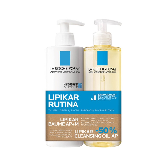 La Roche Posay Lipikar AP+M Baume 400 ml + Cleansing Oil AP+ 400 ml -50%
