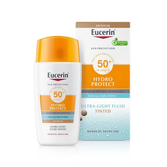 Eucerin Sun Hydro Protect ultra lagani fulid srednje tamna nijansa SPF 50+ 50ml