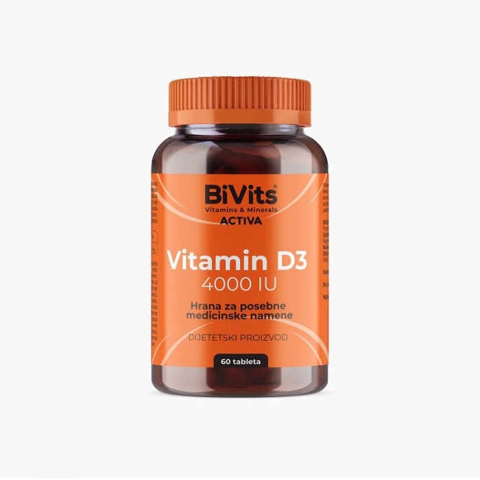 Bivits activa vitamin D3 4000 IU 60 tableta