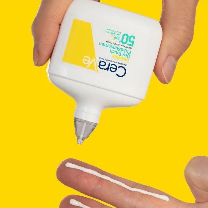 CeraVe Nevidljivi Dry Touch fluid za zaštitu od sunca SPF50+ vrlo visoka zaštita 50 ml