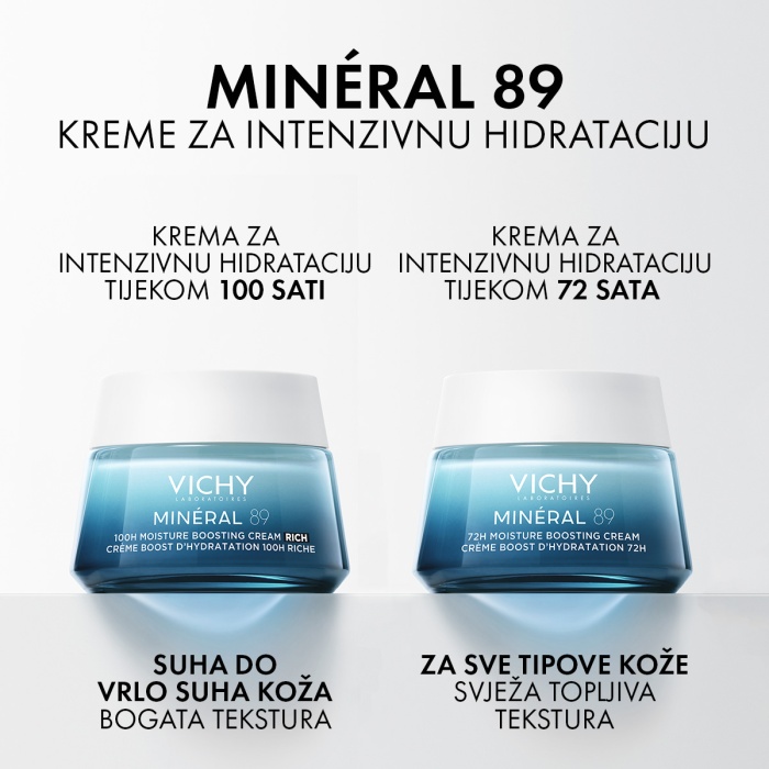 Vichy mineral 89 krema za hidrataciju suve kože 72 h 50 ml