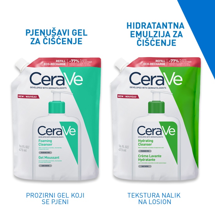 CeraVe Pjenušavi gel za čišćenje za normalnu do masnu kožu Refill 473ml