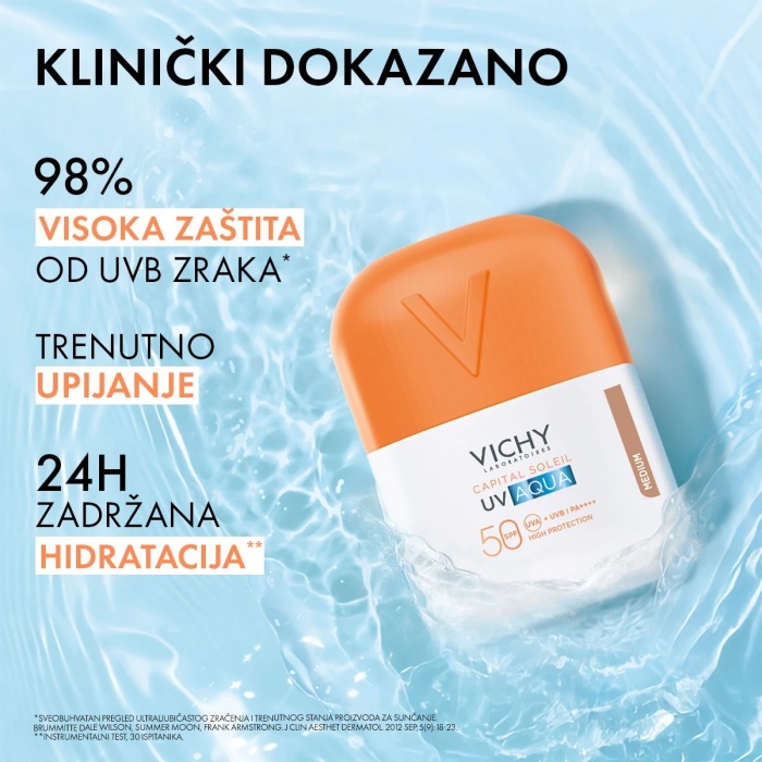 Vichy Capital Soleil UV Aqua medium tonirani hidratantni fluid SPF50 visoka zaštita 50 ml