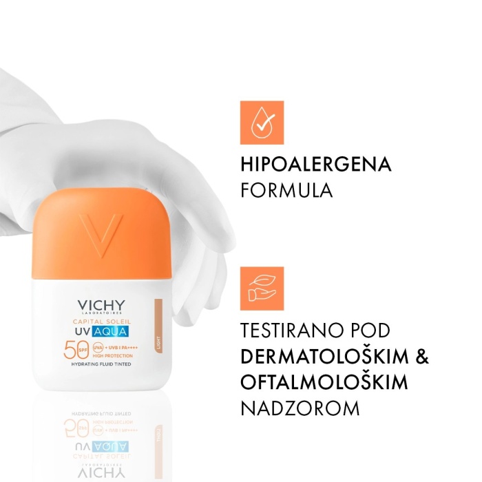 Vichy Capital Soleil UV Aqua tonirani hidratantni fluid SPF50 visoka zaštita 50 ml