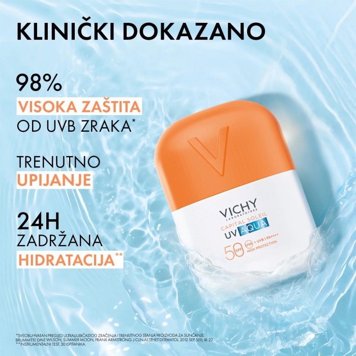 Vichy Capital Soleil UV Aqua nevidljivi hidratantni fluid SPF50 visoka zaštita 50 ml