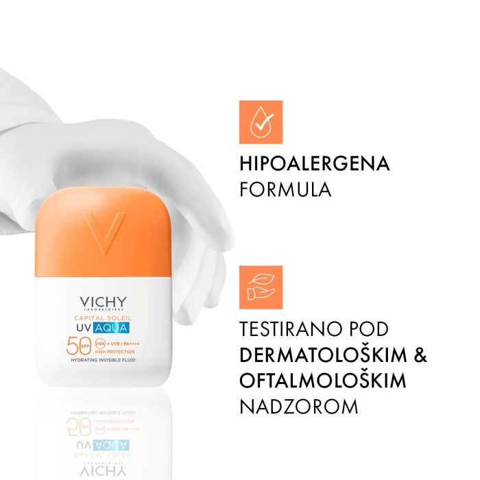 Vichy Capital Soleil UV Aqua nevidljivi hidratantni fluid SPF50 visoka zaštita 50 ml