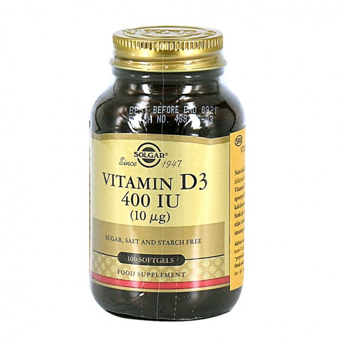 Solgar Vitamin D3 400 IU 100 kapsula
