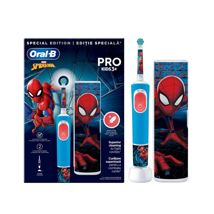 Oral B električna četkica D103 Vitality Spiderman + travel case