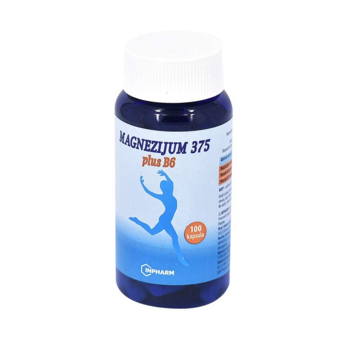 Magnezijum 375 plus B6 100 kapsula